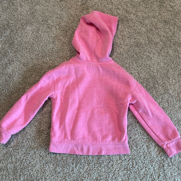 Cat & Jack Pink Kids Hoodie Pink Long Sleeve Hoodie w/ Pocket– Girl Size XS 4/5 - Picture 6 of 6
